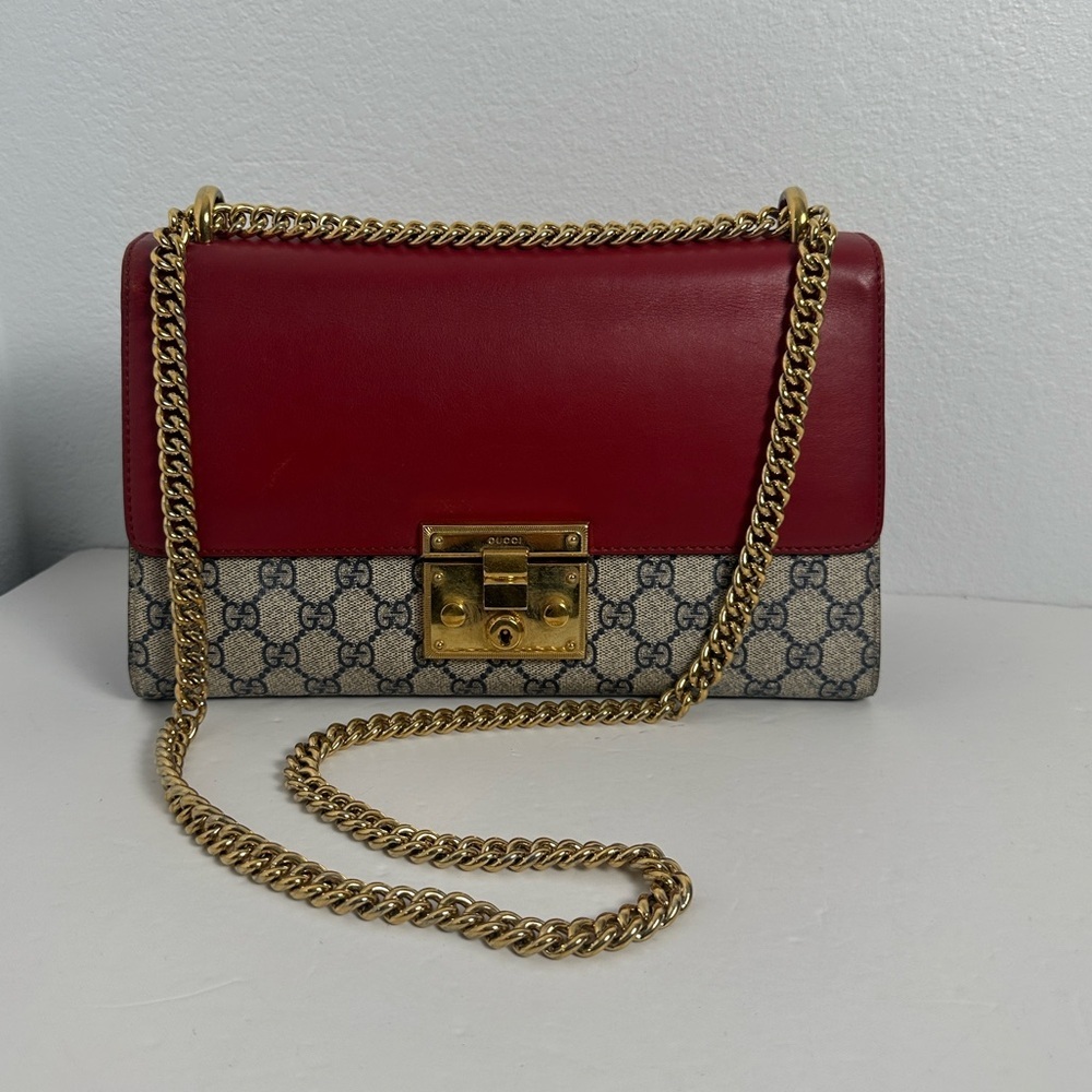 💯Authentic Gucci Padlock GG Supreme chain shoulder bag🍀 - Picture 4 of 16